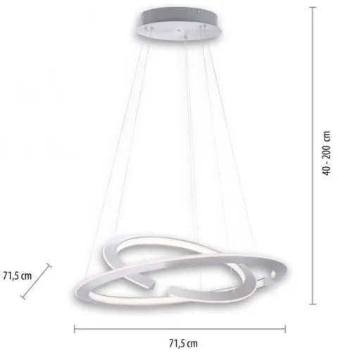 Paul Neuhaus 2491-55 - ALESSA LED dimmelhető függeszték 2x26W 230V DO