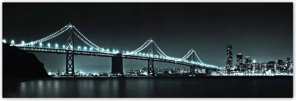 Poszterek 200x66 Usa Híd az éjszakában Fények