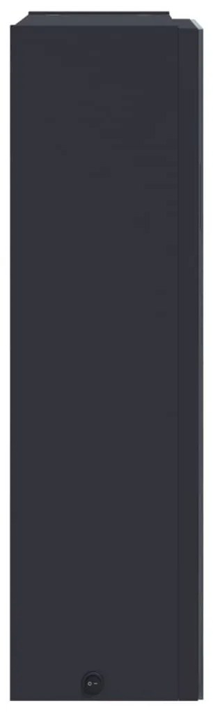 szürke tükrös fürdőszobaszekrény LED-del 45 x 13 x 52 cm