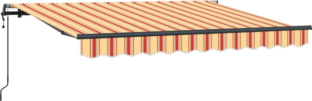 vidaXL Behúzható napellenző Sárga 350 x 200 cm szövet
