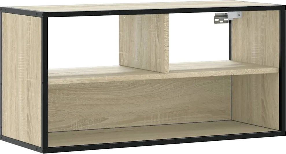 vidaXL sonoma tölgy színű szerelt fa és fém TV-szekrény 80x31x39,5 cm