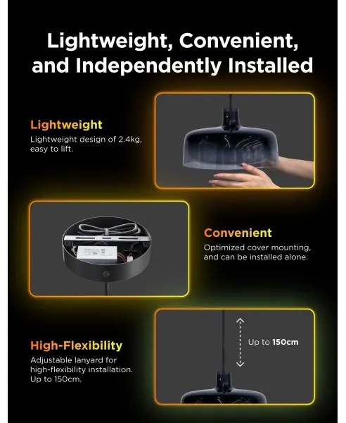 Govee - LED RGBICWW Fényerőszabályozható kábeles csillár LED/21W/230V matt Wi-Fi