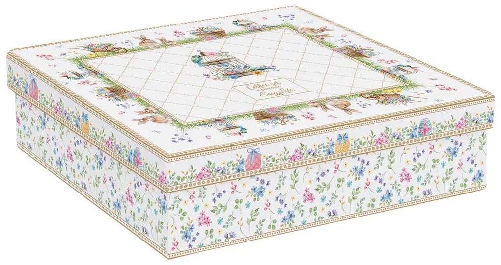 Spring Bloom húsvéti porcelán eszpresszó kávés csésze 6 személyes szett díszdobozban