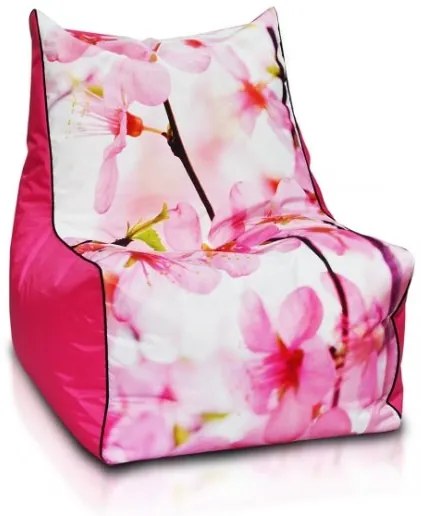 Babzsák Solid Modern TiaHome - Lila virágok