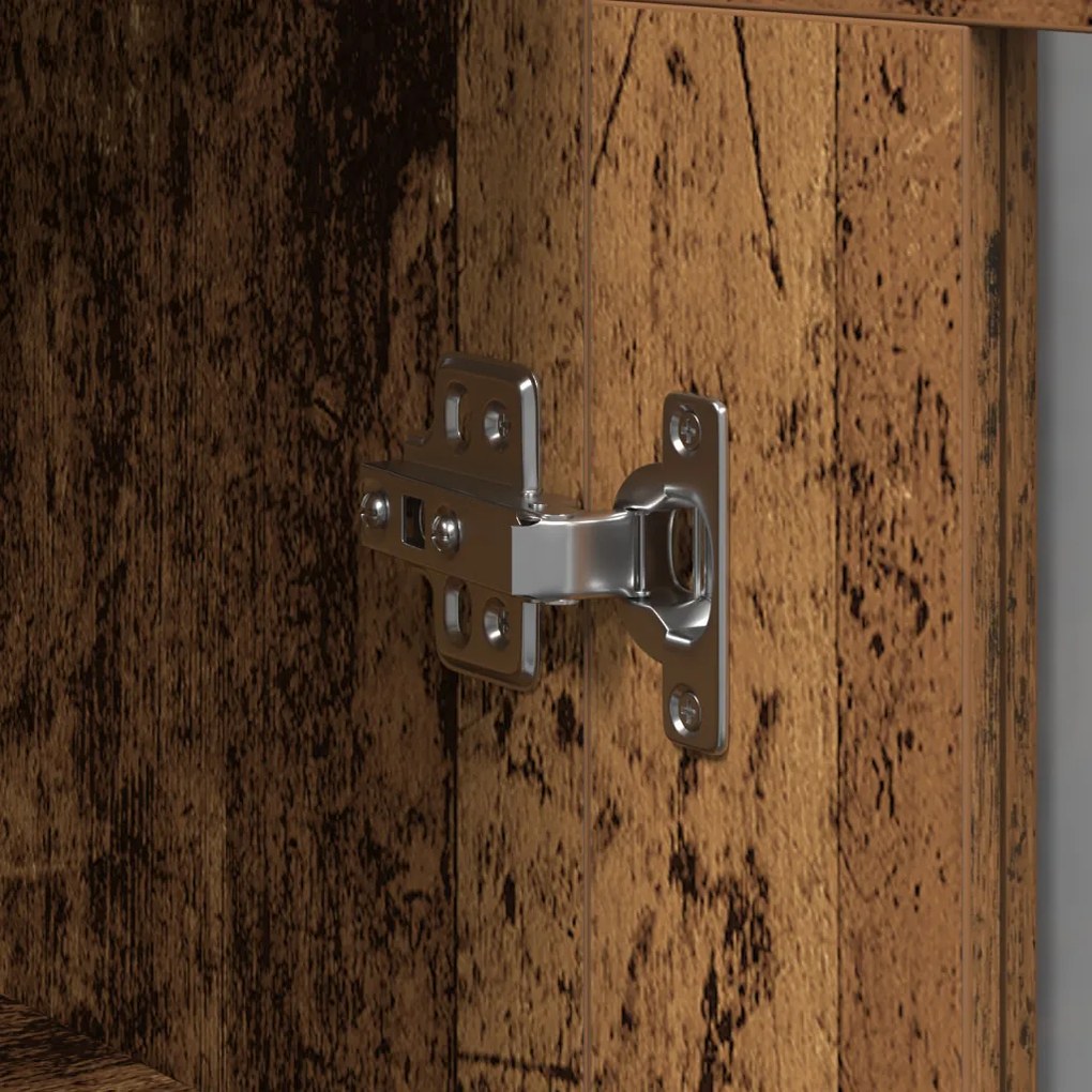 Fali Szekrények 2 pcs Öreg fa 69,5 x 34 x 90 cm Faanyag