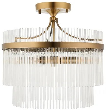 Endon 112575 - Felületre szerelhető csillár  MARIETTA 3xE14/7W/230V réz/átlátszó