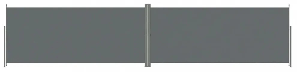 antracitszürke behúzható oldalsó napellenző 220 x 1000 cm