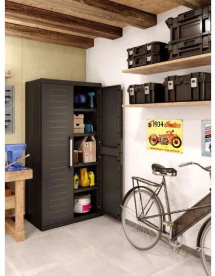 Keter Kétajtós Detroit XL magas műanyag szekrény