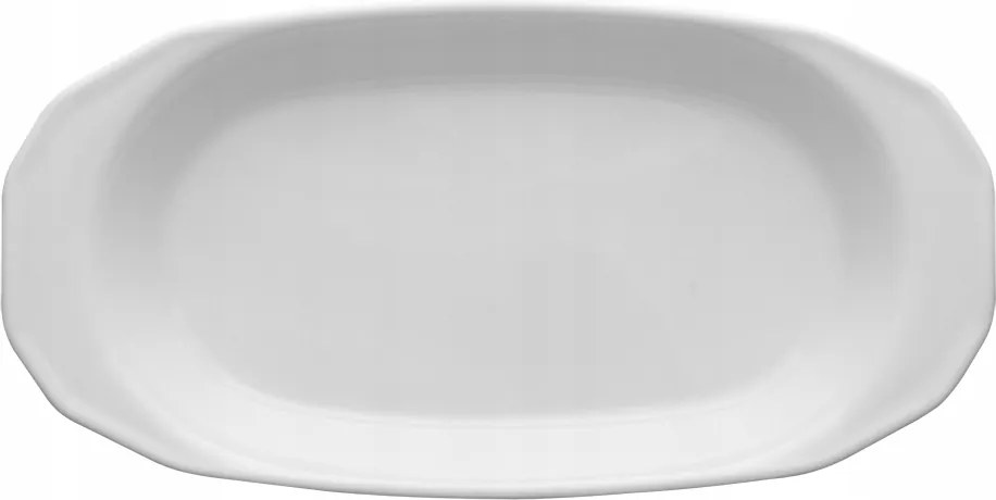 Lubiana Merkúr Ovális Snack Tál 21,5 cm Fehér Porcelán Fehér