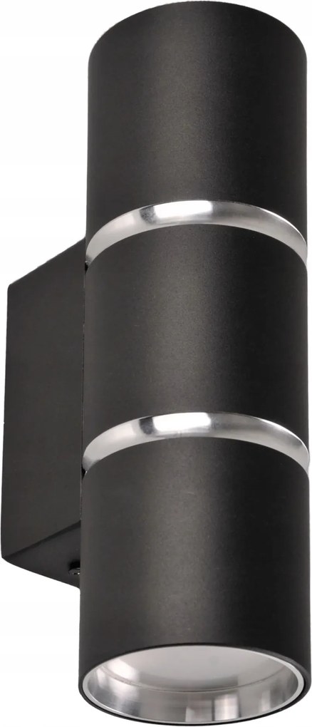 Fali lámpa fali lámpa felső alsó fekete ezüst cső modern Polux