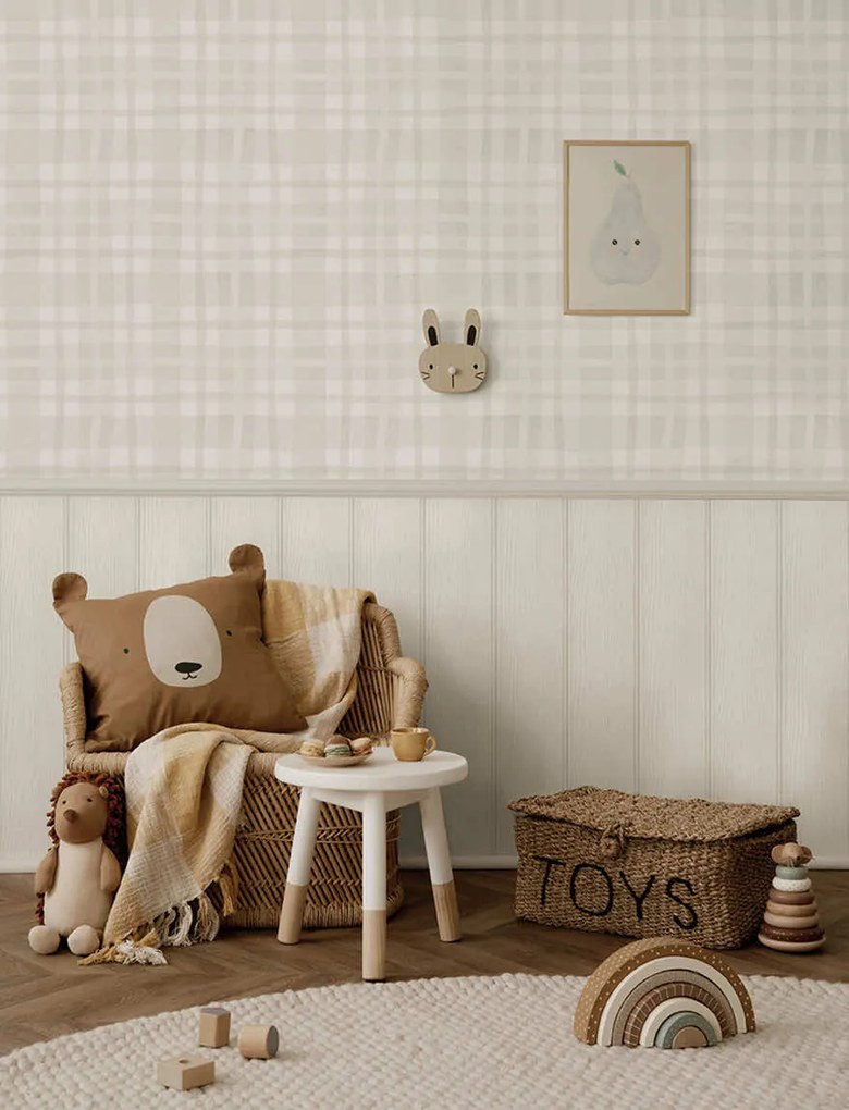 Holden Decor Adventure Awaits Ivy Plaid szürke kockás papír tapéta – 14002