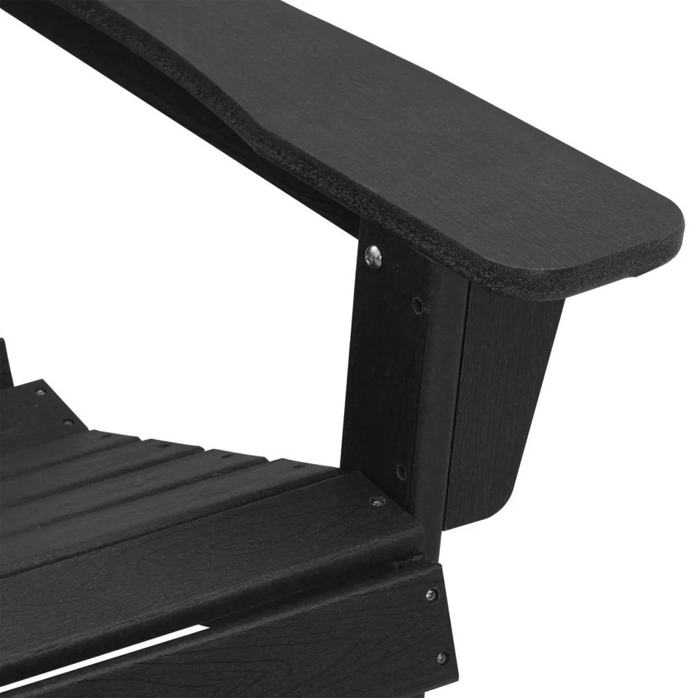 Adirondack szék fekete 74x82x91 cm HDPE