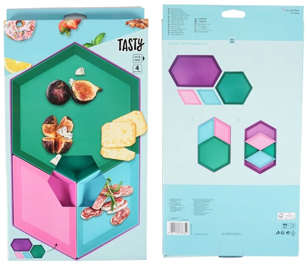 Tálalókészlet tapashoz URBAN OASIS 4 db színes