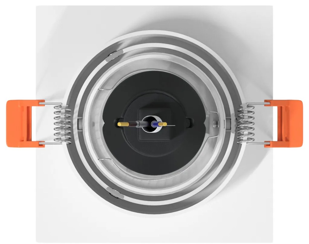 Beépített reflektorok 24 db Négyzet GU10 Fehér 91x91 mm