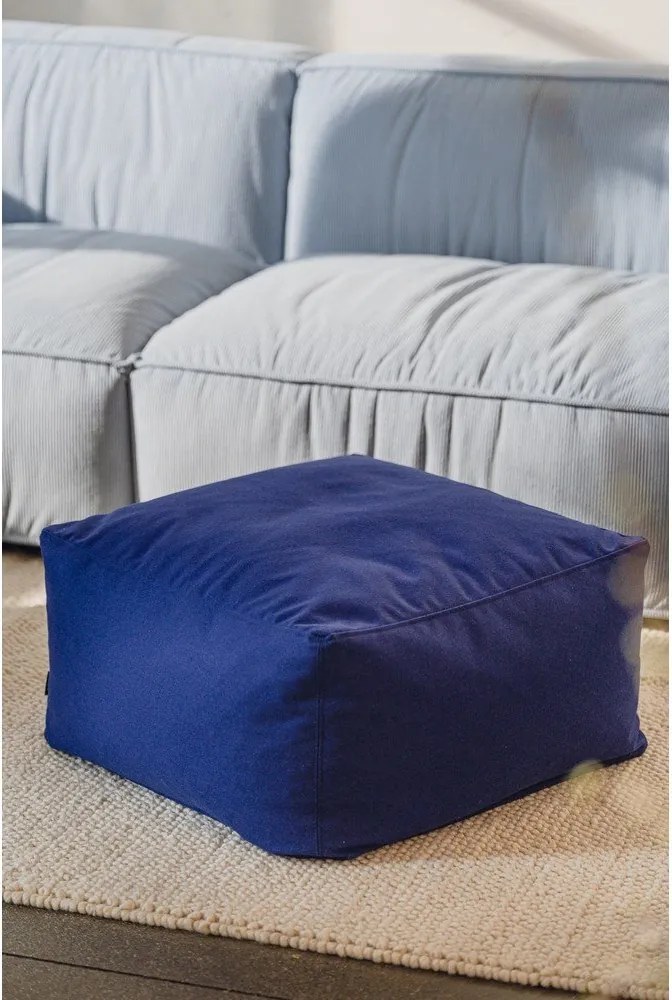 Kék gyapjú puff Keno – noo.ma