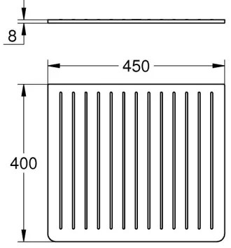 GROHE 40871K00 - Csepegtető tálca 450 x 400 mm kerámia/fekete