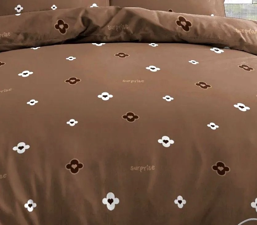 Pamut ágynemű ROMEA BROWN 3 részes 140X200 cm