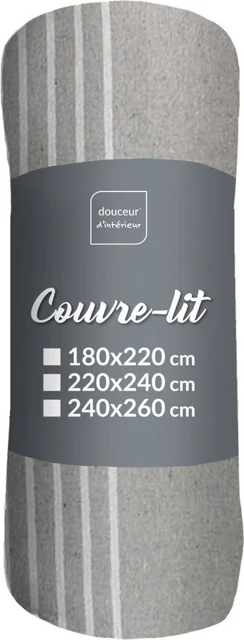 Szürke ágytakaró 240x260 cm Adele – douceur d'intérieur