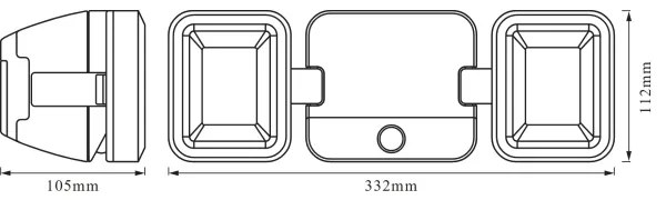 Osram - LED kültéri fali reflektor érzékelővel BATTERY 2xLED/5W/4xD IP54