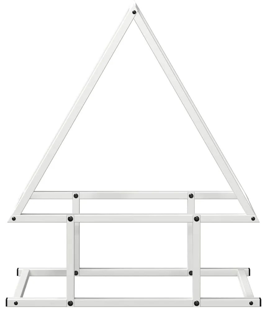 fehér hidegen hengerelt acél tűzifatároló 50x25x60 cm