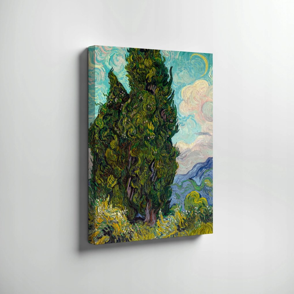 Van Gogh "Cypresses" vászonkép 1889, 70x50cm