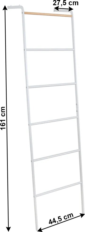 Akasztó/létra, fehér/mintás/fém, BUNY