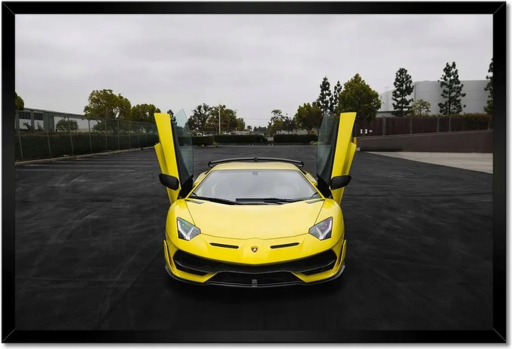 Poszter keretben 60x40 Sárga sportautó L4MB0