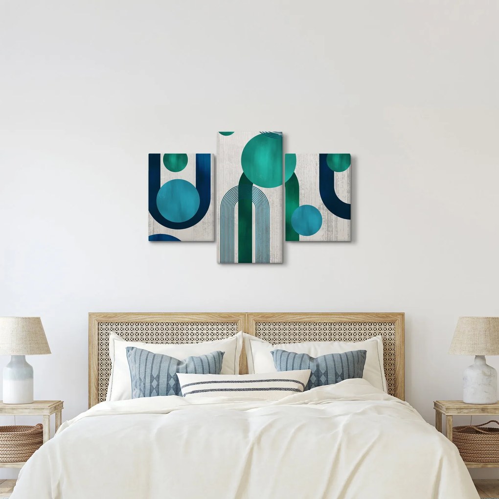 Kép - Vonalak és kör alakzatok (90x60 cm)