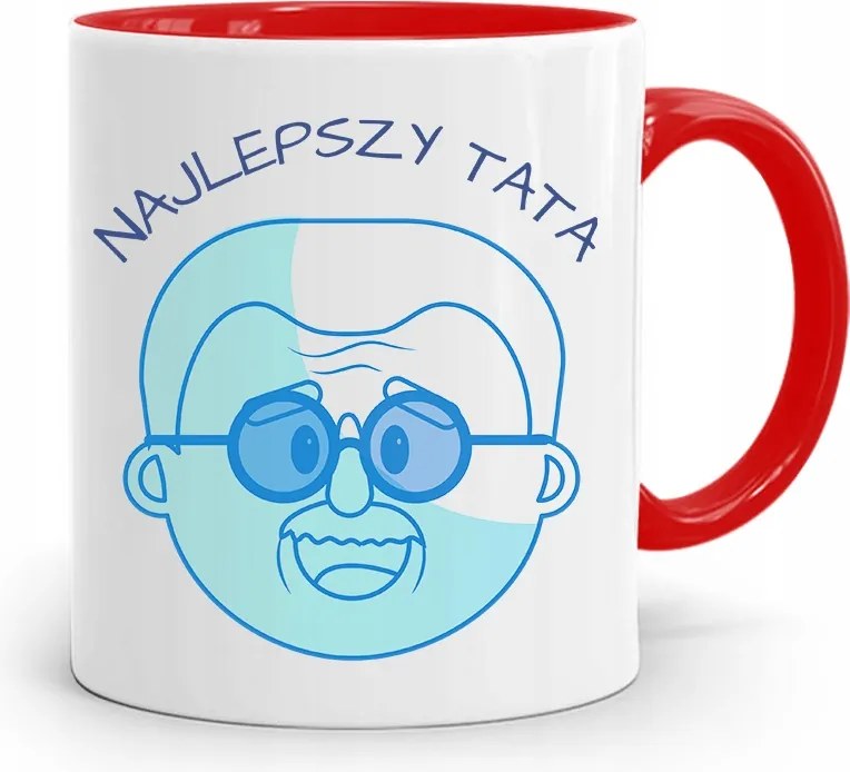 Piros Bögre Apának A Legjobb Apa nyomtatott fényképpel