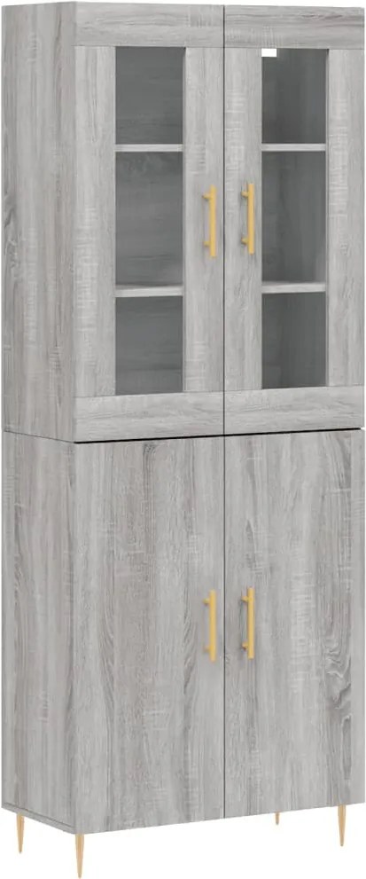 vidaXL szürke sonoma szerelt fa magasszekrény 69,5 x 34 x 180 cm
