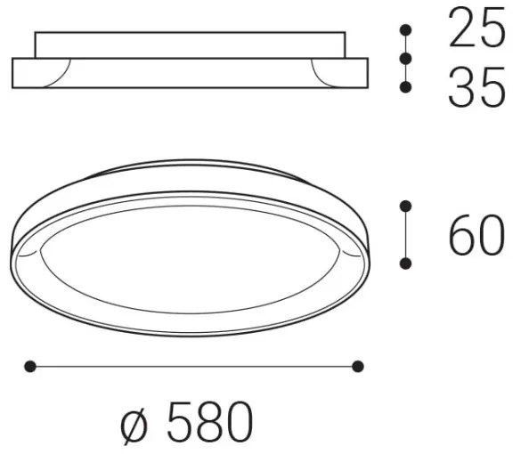 LED2 - LED Mennyezeti lámpa BELLA LED/48W/230V 3000K/4000K fekete