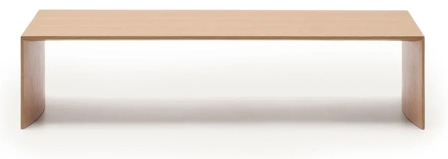 Világos natúr színű dohányzóasztal tölgyfa dekorral 70x140 cm Litto – Kave Home