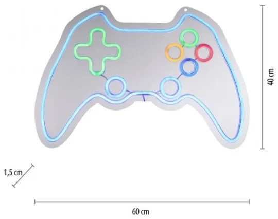 JUST LIGHT. 85022-70 - LED neon falidekoráció NEON LED/6,5W/5V gamer