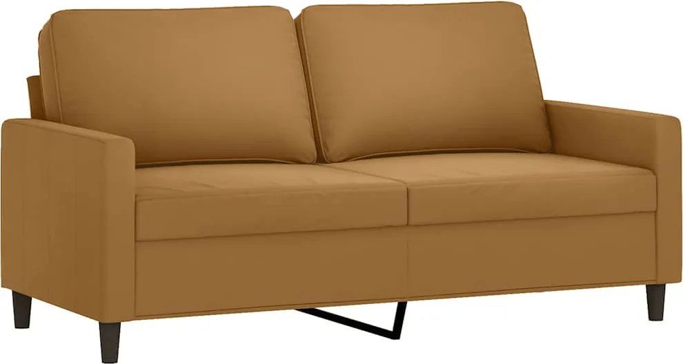 vidaXL kétszemélyes barna bársony kanapé 140 cm
