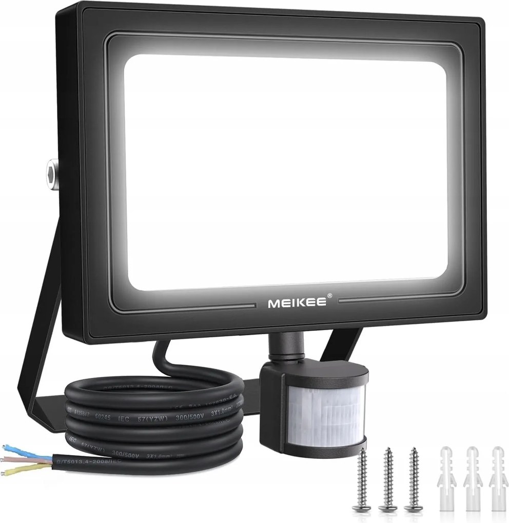 Meikee Led reflektor 80W 8000 LM Mozgásérzékelővel Kültéri IP66