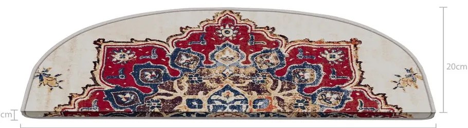Lépcsőszőnyeg szett 16 db-os 20x65 cm Floral Path – Vitaus