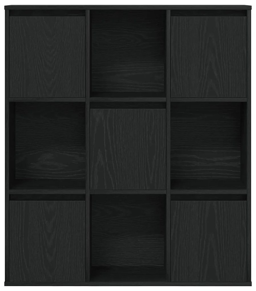 Könyvespolc fekete tölgy 89x24x101,5 cm Gépesített fa