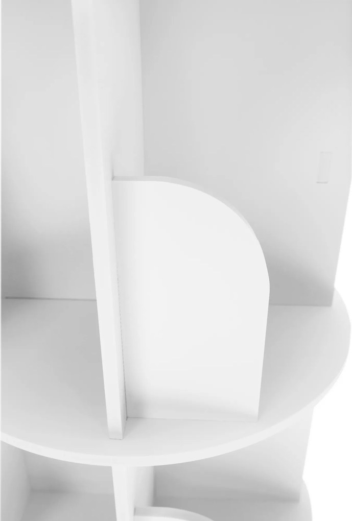 Forgó polcállvány, 4 polc, fehér, ERION TYP 1+ ajándék