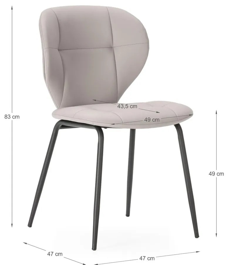 Bézs étkezőszék szett 2 db-os Maura – Marckeric