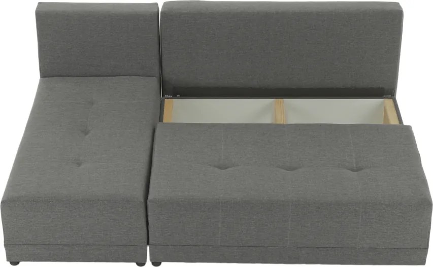 Sarokülőgarnitúra, szürke/fekete, balos, MEXX