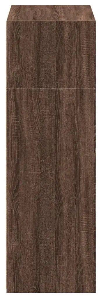 barna tölgy színű szerelt fa magasszekrény 70 x 41 x 124 cm