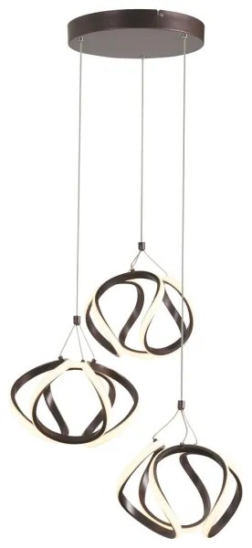 Rabalux 5693 - LED Csillár zsinóron AMBROSIO LED/50W/230V barna