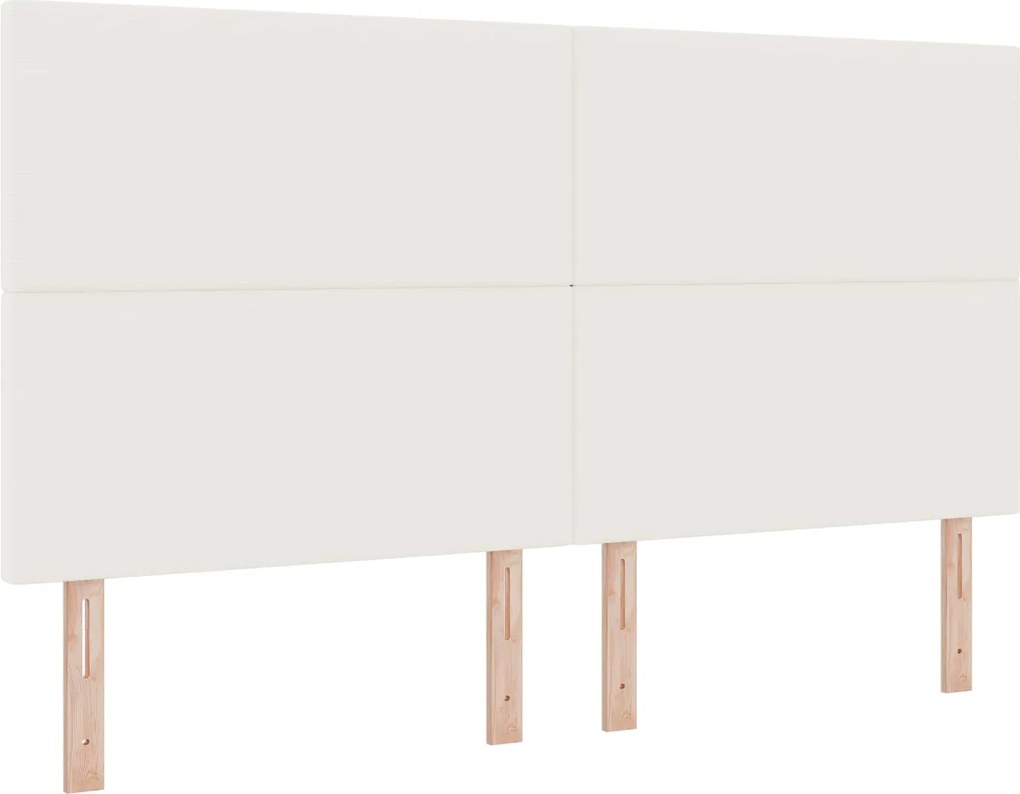 vidaXL LED ágytámla LED -es lámpákkal Krém 180 cm Poliészter