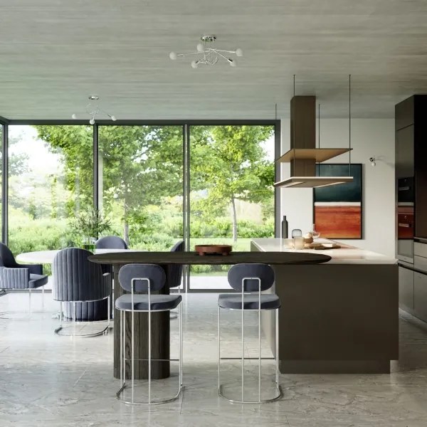 Sollux SL.1441 - Felületre szerelhető csillár  LOOP 5xE27/15W/230V króm