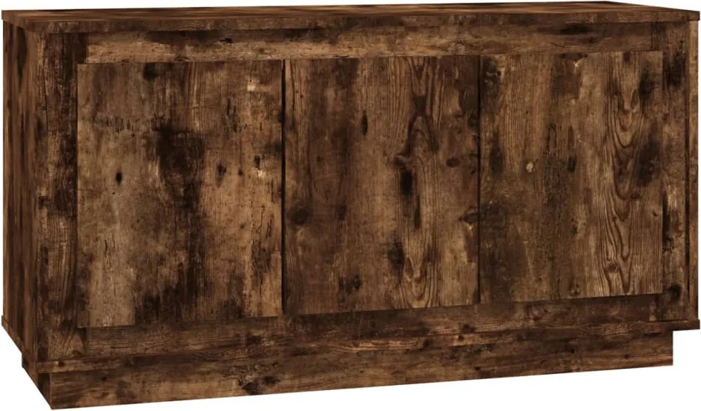 vidaXL füstös tölgy színű szerelt fa tálalószekrény 102x35x55 cm