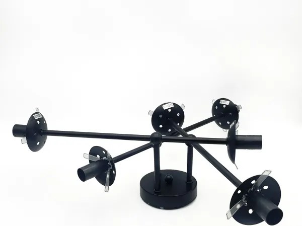 Brilagi - Ráépített csillár MALIVA 6xE14/15W/230V fekete/füstszínű