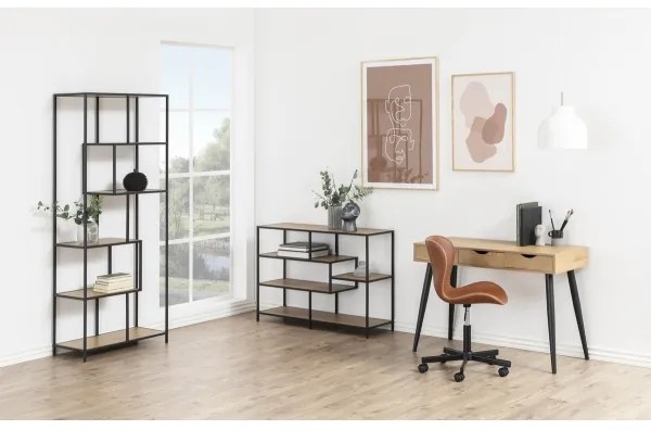 Íróasztal fiókokkal, ADIS, tölgy