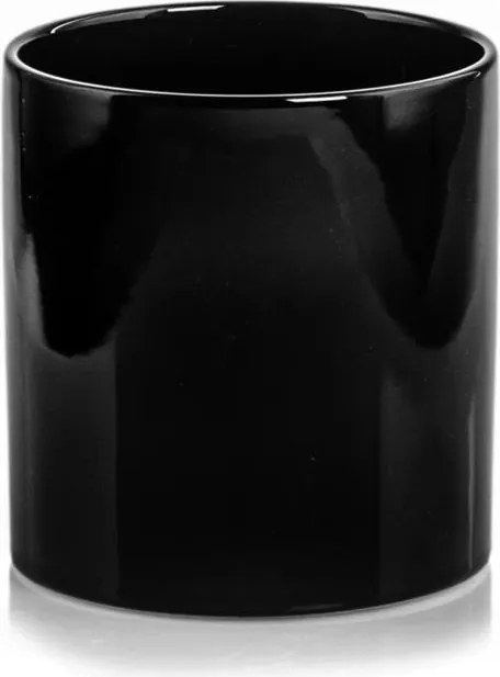 Kerámia Fedél Virágcserép 13CM Fekete