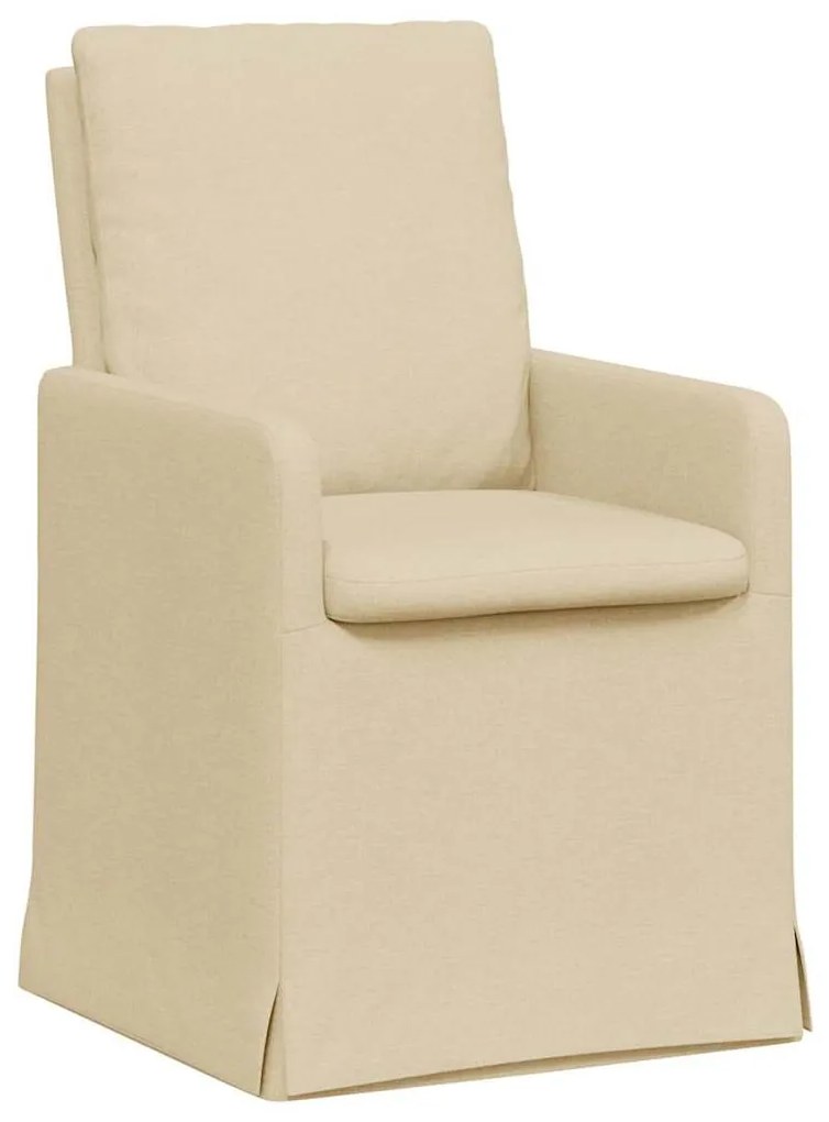 Étkező Székek 2 pcs Krém 57 x 67 x 98 cm szövet