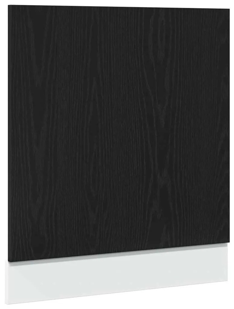fekete tölgy szerelt fa mosogatógép panel 60x1,5x67 cm